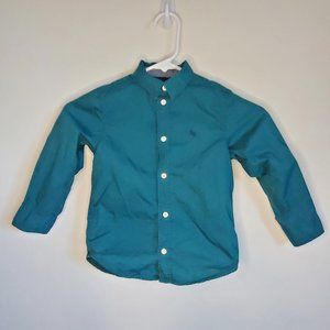 L.O.G.G. H&M Boys' Button-Up Long Sleeve Shirt Hunter Green Size 3-4Y Pre-owned